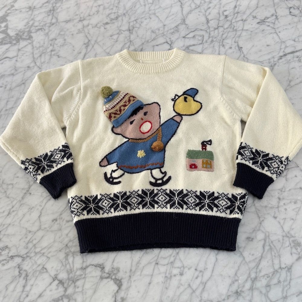 Vintage Wool Christmas Sweater Sz 10/12